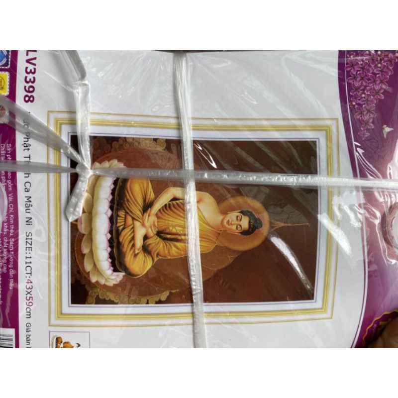 Tranh thêu chữ thập Đức Phật Thích Ca Mâu Ni LV3398