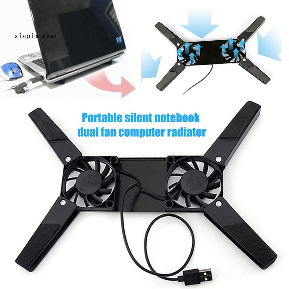 Quạt Tản Nhiệt Làm Mát Hai Đầu USB Không Ồn Cho PC Laptop