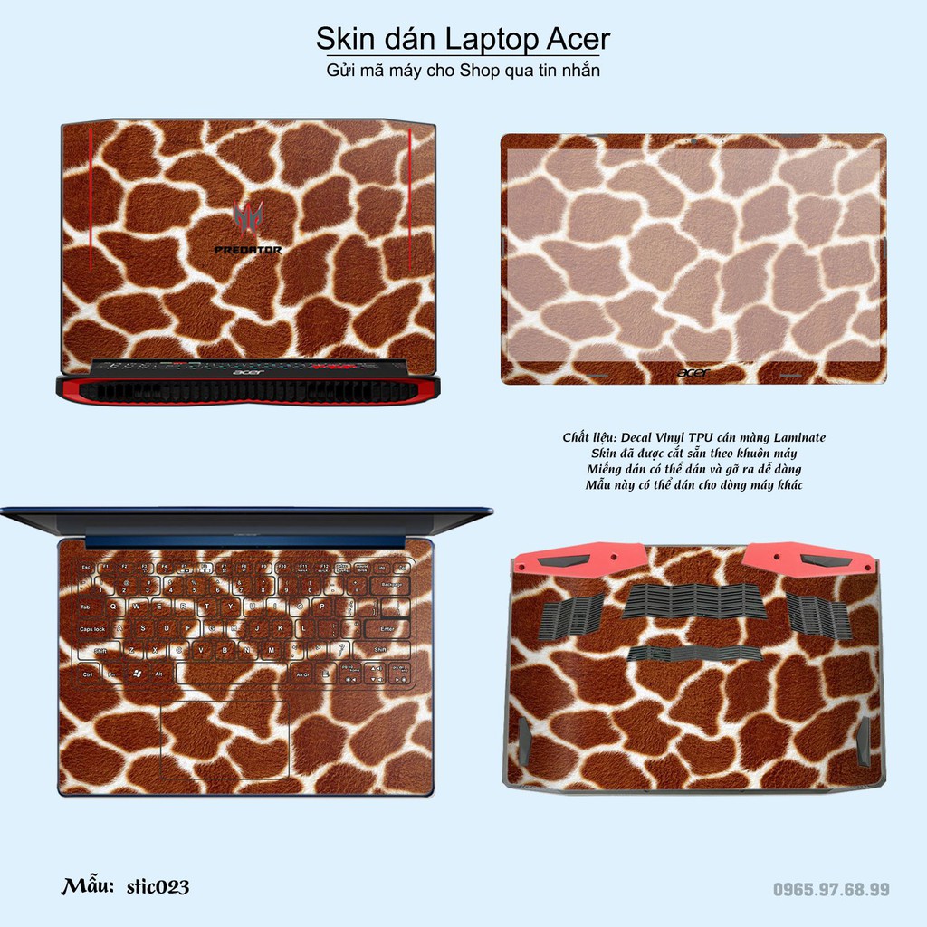 Skin dán Laptop Acer in hình Hoa văn sticker _nhiều mẫu 4 (inbox mã máy cho Shop)