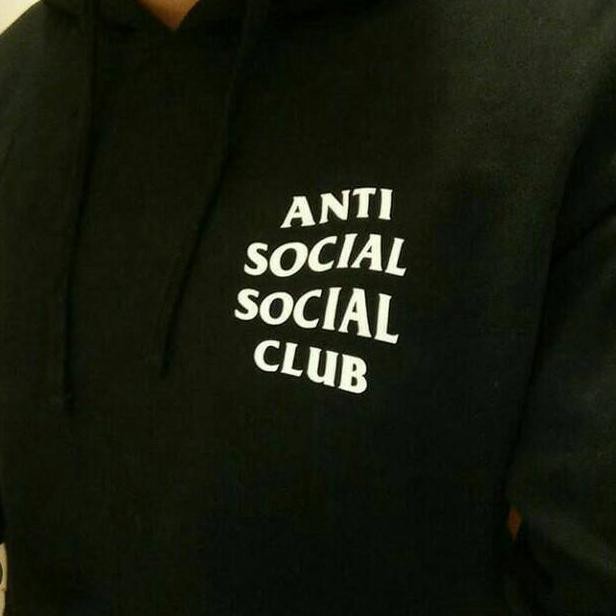 ANTI SOCIAL SOCIAL CLUB Áo Khoác Hoodie In Chữ Anti Social Club Cá Tính