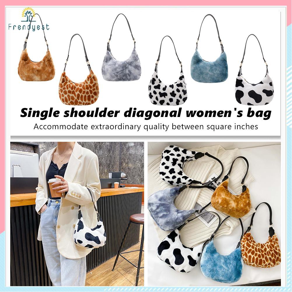 Túi kẹp nách hoạ tiết động vật thời trang du lịch đường phố cho nữ