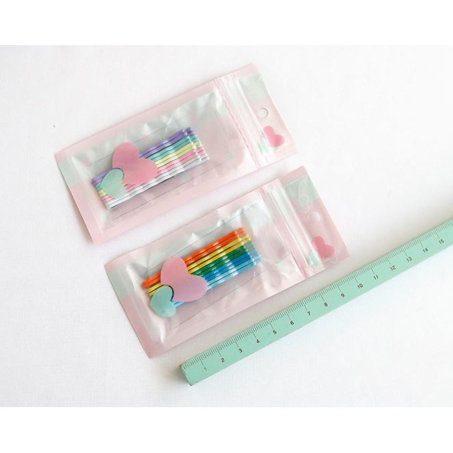 Vỉ 10 Kẹp Ghim Nhiều Màu Đóng Túi Zíp C12