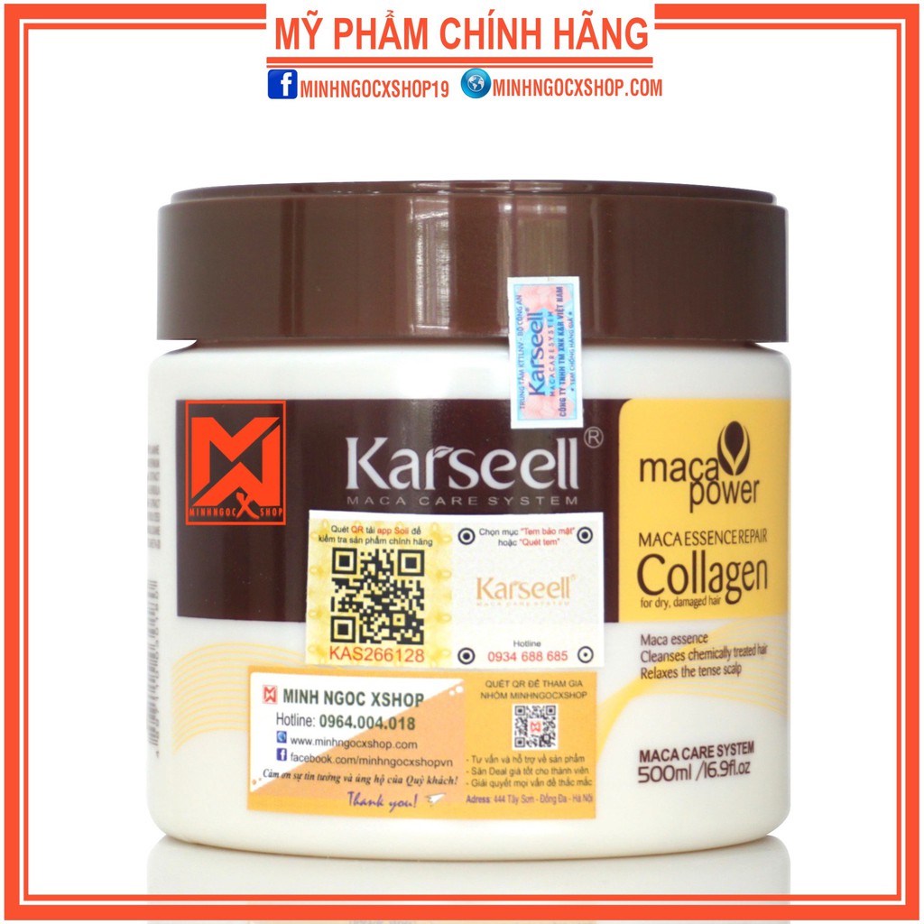 ✅[ KARSEELL ] KEM Ủ TÓC COLLAGEN KARSEELL 500ML DẠNG HŨ CHÍNH HÃNG