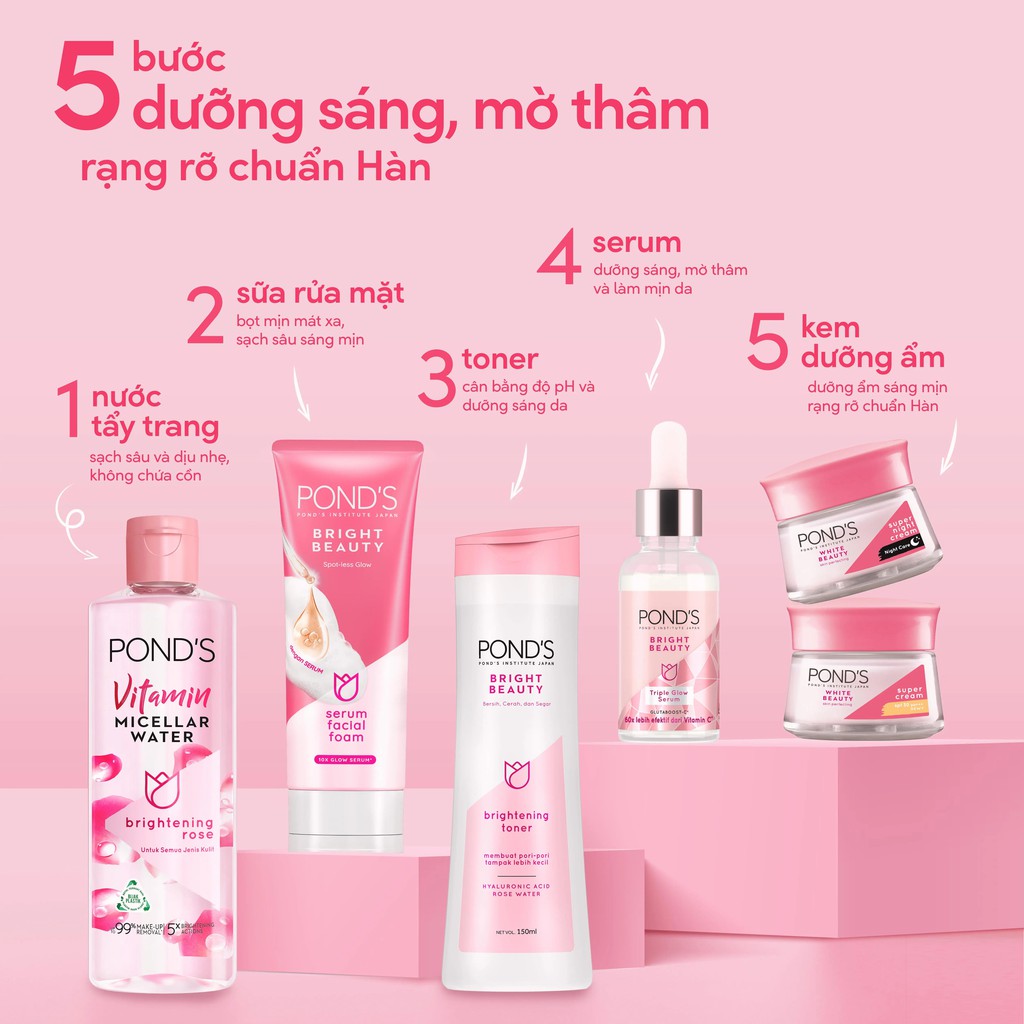 Serum Pond's dưỡng sáng mờ thâm 3D Glow 30g