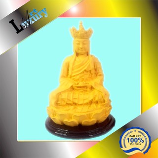 Tượng ngài địa tạng vương bồ tát ngồi đài sen  cao 9 cm, tượng phật phù hộ may mắn bình an   - Luxury Art