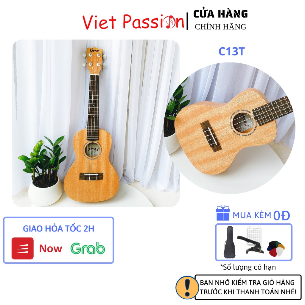Đàn ukulele concert Vietpassion C7D size 23 inch giá rẻ chất lượng, khóa đúc cao cấp