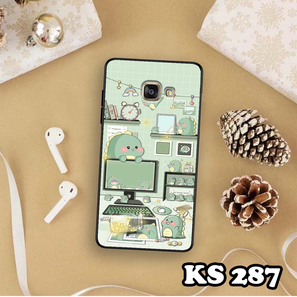 Ốp lưng Samsung A7 2017 - Samsung A5 2017 - Samsung A3 2017 - Ốp in hình khủng long DinoCute - Lưng nhám viền TPU