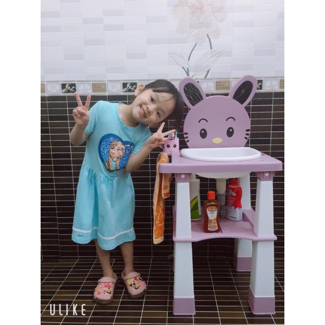 BỒN RỬA MẶT MINI CHO BÉ CÓ VAN VÀ ỐNG XẢ NƯỚC
