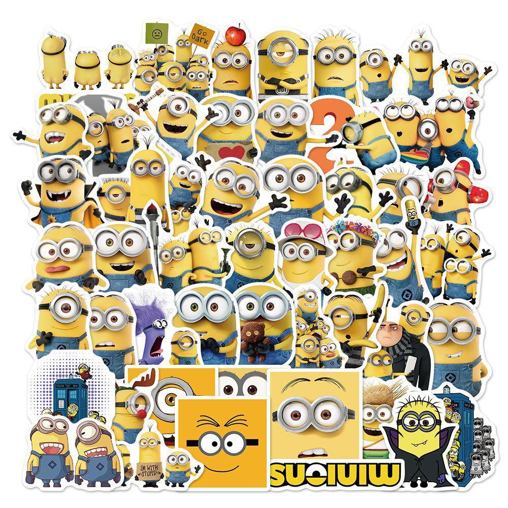 Miếng Dán Hình Anime Despicable Me Màu Vàng Chống Thấm Nước Trang Trí Laptop / Điện Thoại / Vali