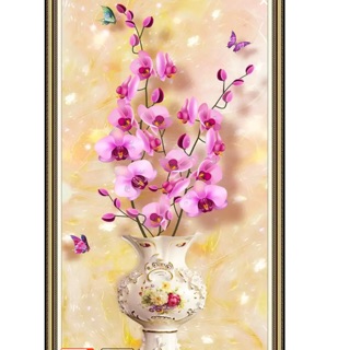 Tranh dán tường 3D hoa phong lan 60x100 cm