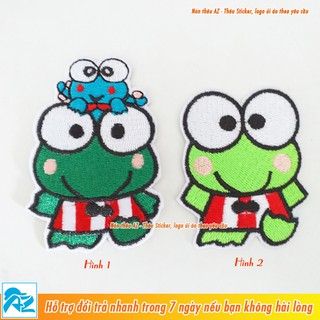 Sticker ủi thêu hình ếch xanh siêu cute - Patch ủi quần áo balo S42