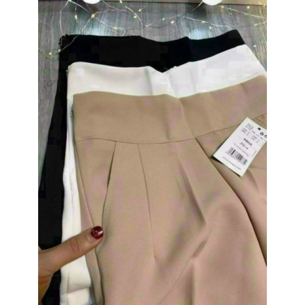 Quần công sở ống suông khoá sườn