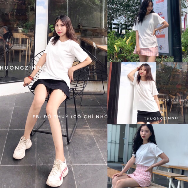 Áo phông trắng - áo thun nữ - áo phông rộng