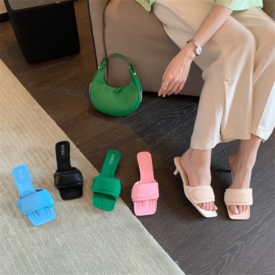 Giày Cao Gót 1.97 Inch Bằng Da Nhiều Màu Sắc Thời Trang Phong Cách Hàn Quốc Size 35-39