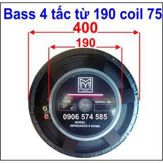 [Hàng nhập khẩu] Loa bass martin 4 tấc coil 75 từ 190, bass 40 từ 190 coil 75 - giá một cái