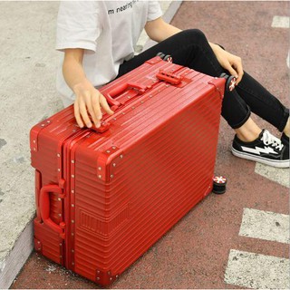 [TẶNG BỌC VALI] Combo (Size 20+24 Inch) Vali Khóa Sập Khung Nhôm A218