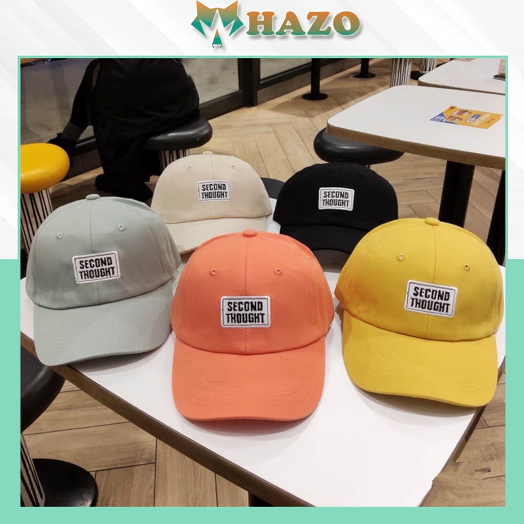 Mũ Lưỡi Trai Nón Kết Thêu Chữ Second Thought 348 Phong Cách Ulzzang Form Unisex Nam Nữ - Hazo