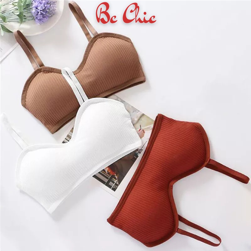 ÁO BRA COTTON DÁNG NGANG GÂN TĂM MỚI BC_CHIC LINGERIE