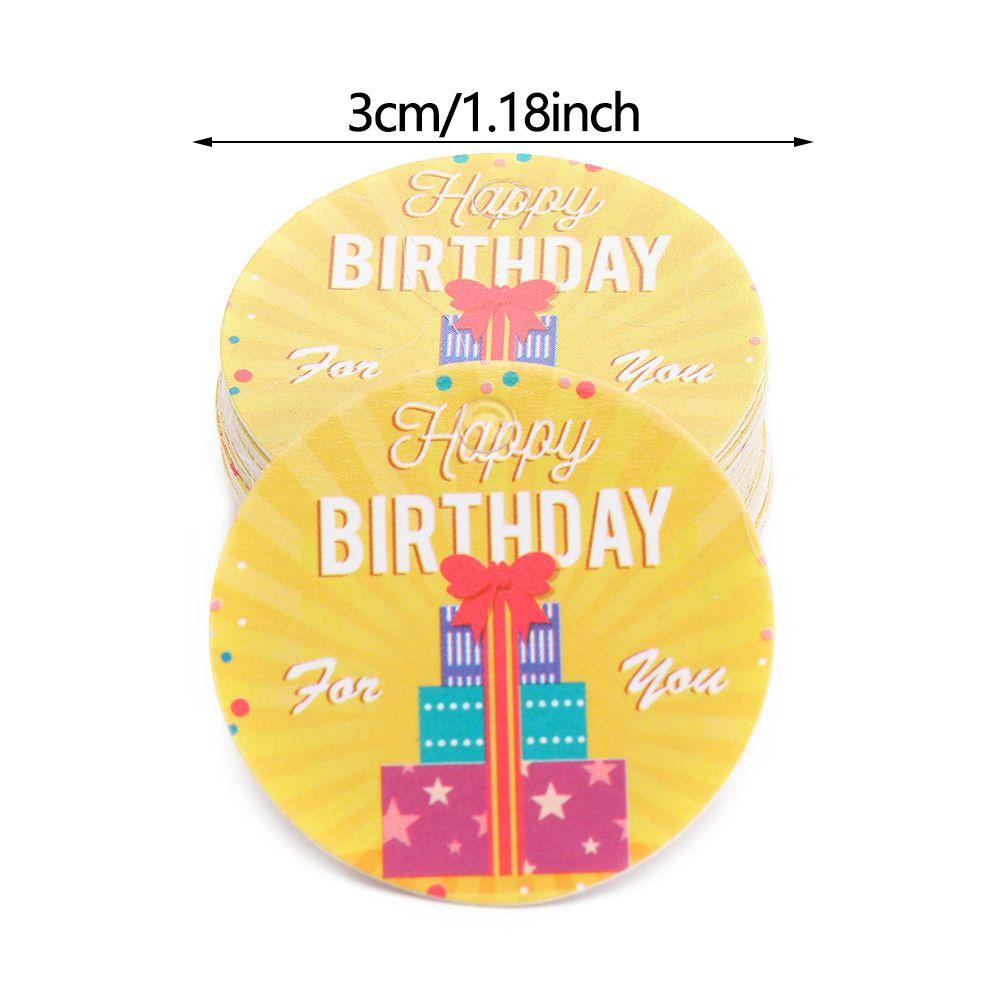 LONTIME Set 100 Nhãn Giấy In Chữ Happy Birthday Xinh Xắn