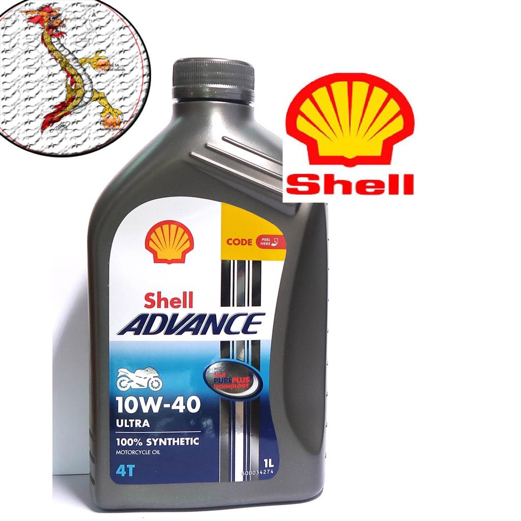 [Siêu Sale] nhớt Shell Advance Ultra 10W40 1L, nhớt shell xe số xe côn tay shell ultra 10W40 1L tổng hợp 100%