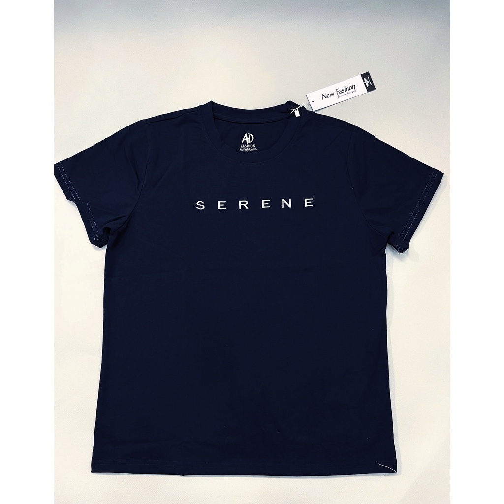 Áo thun nữ cổ tròn thêu chữ đẹp, áo thun tay ngắn nhiều màu thời trang