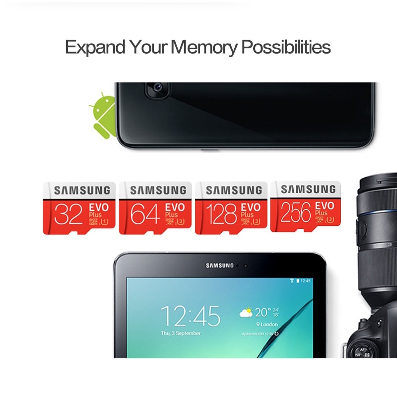 SAMSUNG EVO+ Memory Card Micro SD Card 256GB SDXC Class10 UHS TF Card Trans Flash Microsd | BigBuy360 - bigbuy360.vn