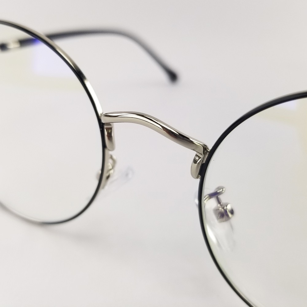 Gọng kính nữ - nam mắt cận tròn kim loại thời trang 1912 màu bạc, vàng. Tròng giả cận 0 độ chống tia UV | BigBuy360 - bigbuy360.vn