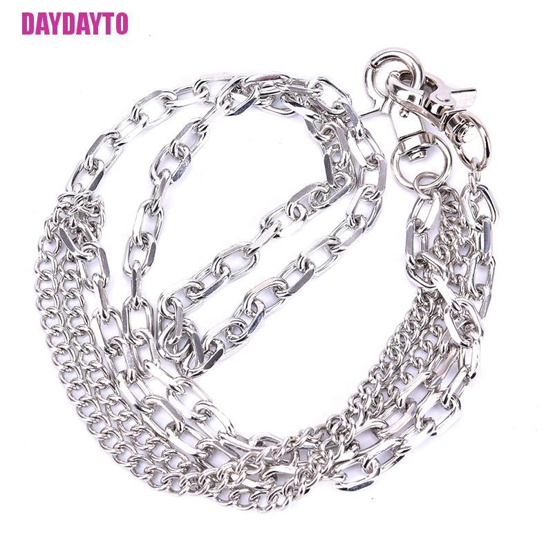 Dây Xích Đeo Thắt Lưng Hai Lớp Bằng Kim Loại Phong Cách Punk Rock