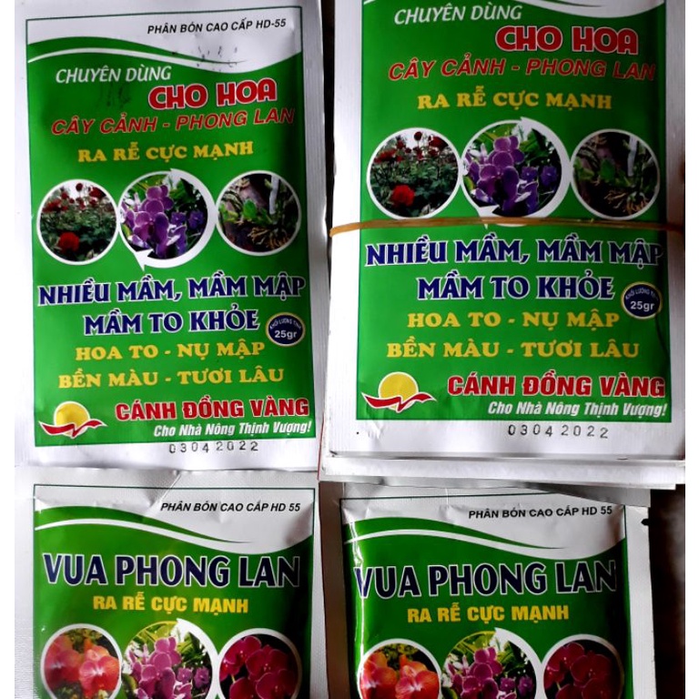 Phân bón cao cấp HD-55 - Chuyên dùng cho hoa cây cảnh phong lan-Ra Rễ Cực Mạnh, Nhiều Mầm, Mầm To Khỏe, Hoa To, Tươi Lâu