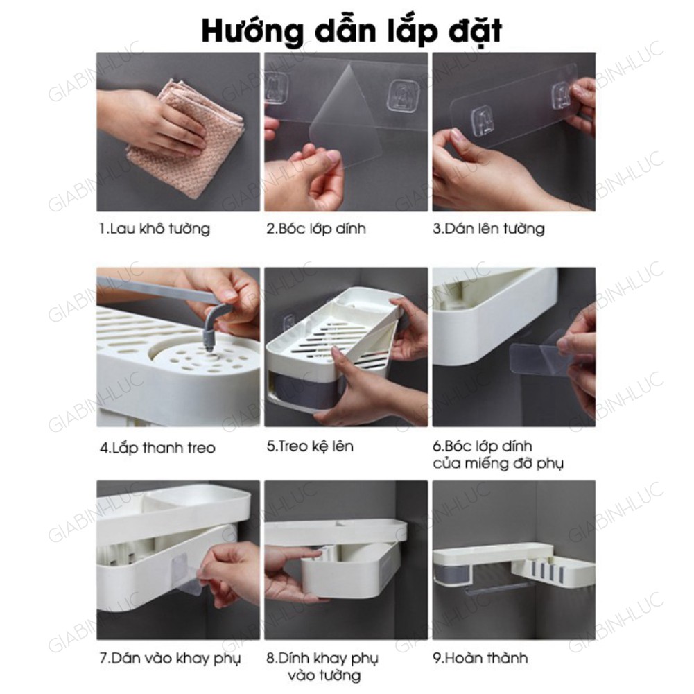 Kệ để đồ phòng tắm kệ dán tường để đồ phòng tắm nhà bếp