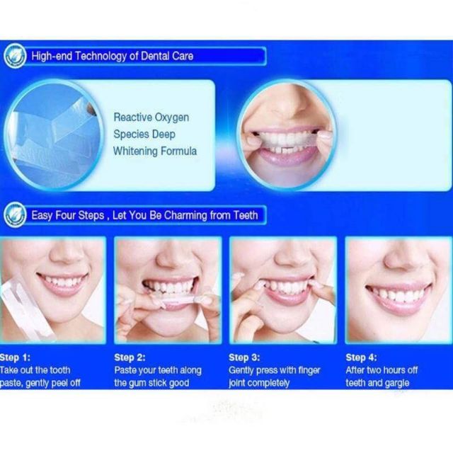 1 gói dán trắng răng whitening strips dùng thử