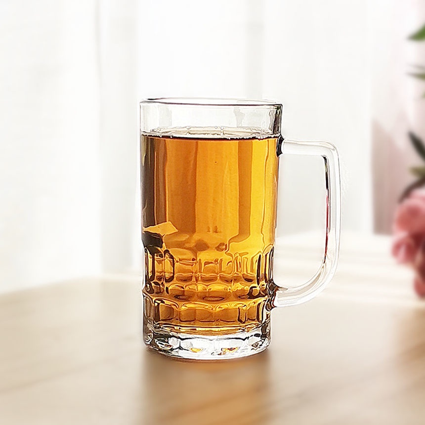 ₪2 miếng ly táo xanh thủy tinh chịu nhiệt cốc bia lớn có gia dày không nắp đậy quán trà sữa ktv bar