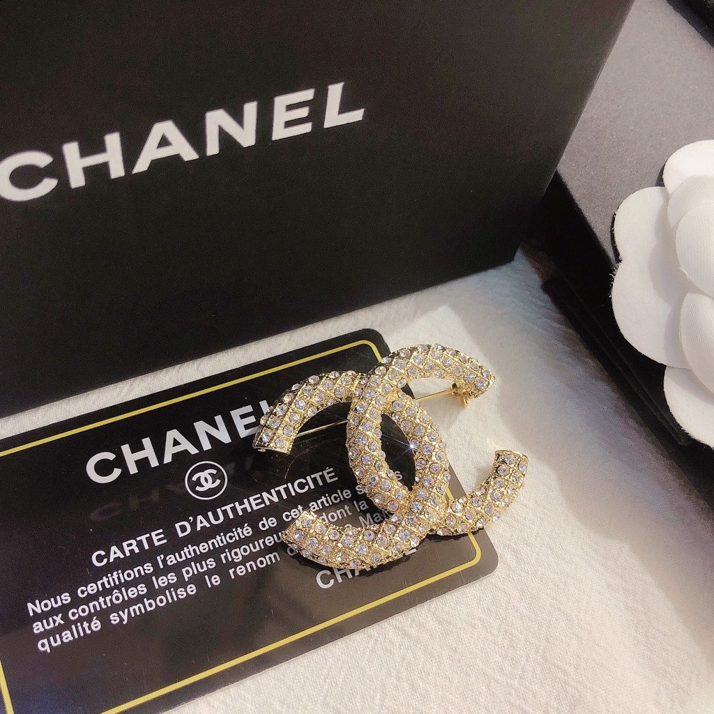 Ghim Cài Áo Hình Chữ C Đính Đá Thời Trang