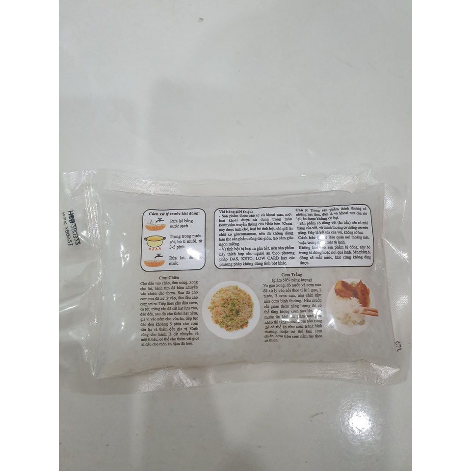 Combo 10 Gói Cơm Nưa Vị Nguyên ăn kiêng DAS Keto Gói 240g