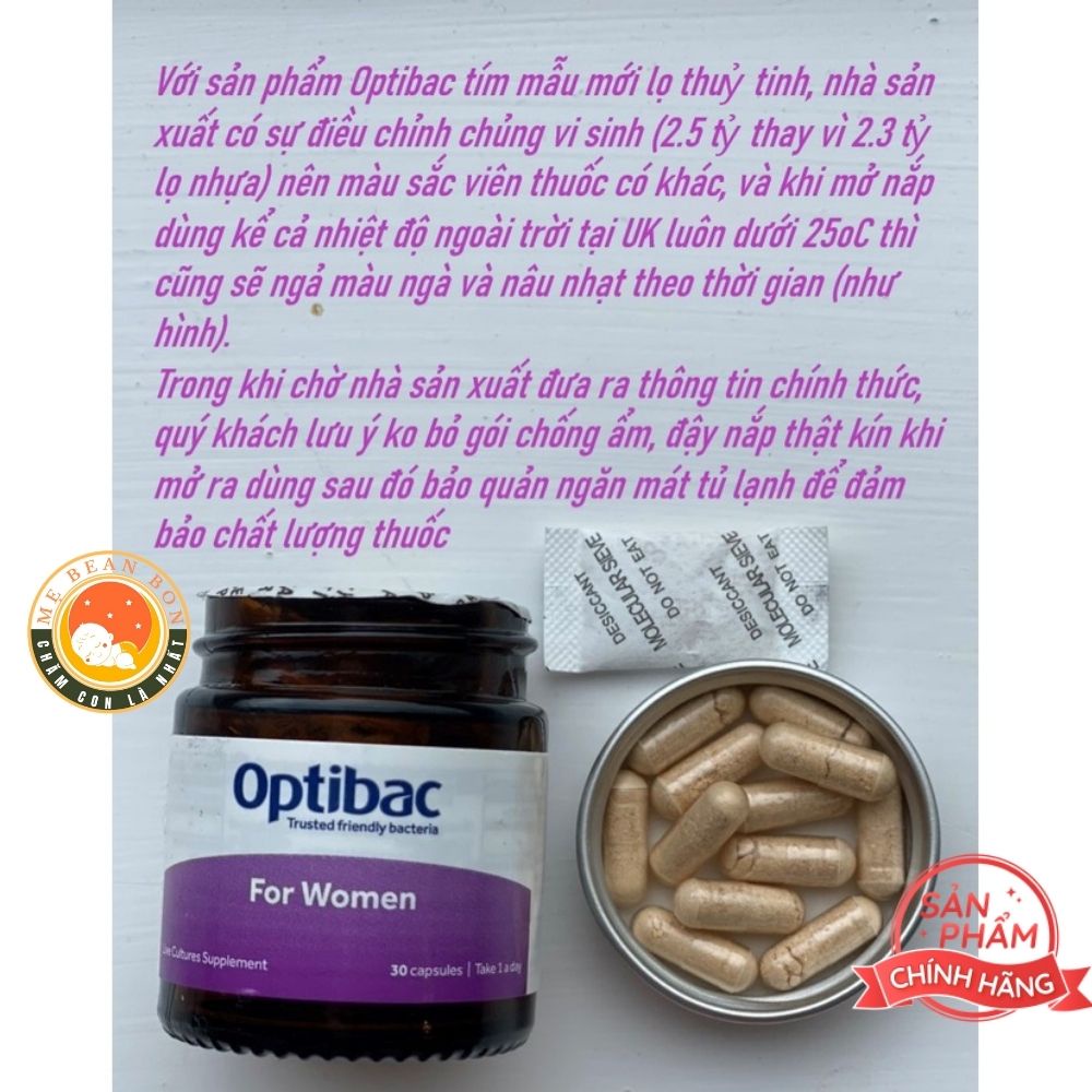 Men vi sinh Optibac tím Probiotics For Women Anh quốc (30v + 90v) cho phụ nữ phòng ngừa và làm dịu viêm nhiễm vùng kín