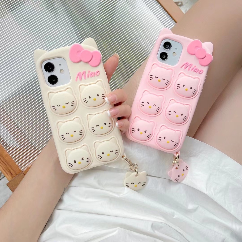 Ốp Điện Thoại Silicon Mềm Hình Mèo off-white 3D Cho Iphone 14 pro max 13 pro max 12 pro max 11 pro max xs max xr x 7 8 plus