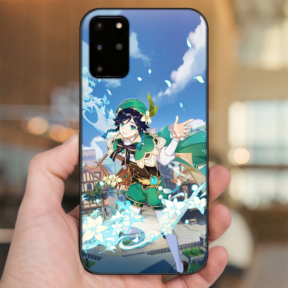 Ốp lưng Samsung S20 Plus viền đen in hình Venti Genshin Impact
