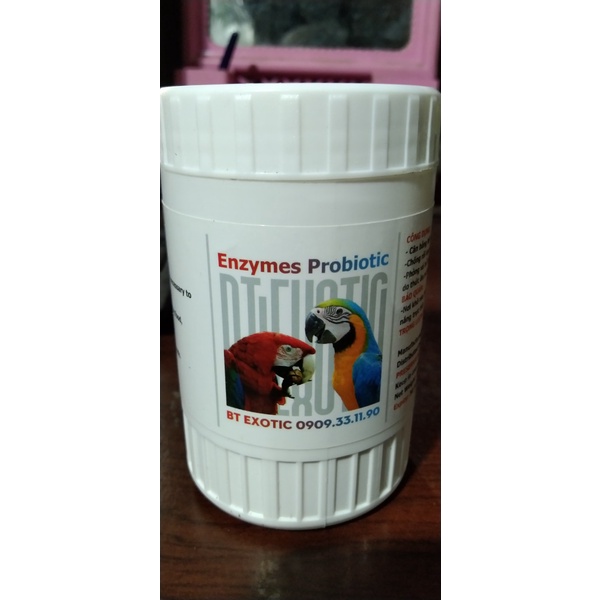 1 HŨ MEN TIÊU HÓA CAO CẤP ENZYMES PROBIOTIC (NGUYÊN LIỆU NHẬP TỪ PHÁP) DÀNH CHO CHIM, VẸT, BÒ SÁT, RÙA...
