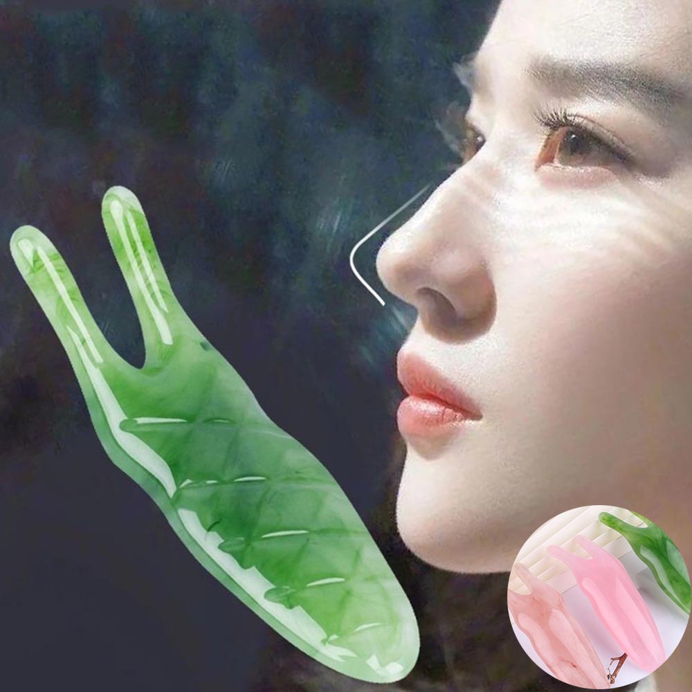 [Hàng mới về] Dụng cụ cạo gió mát xa mũi cầm tay bằng nhựa resin tự nhiên tiện dụng hangyu8866