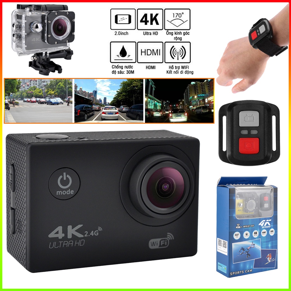 Camera hành trình Sport 4K UltraHD chống rung, chống nước- Hỗ trợ kết nối WIFI,cam hành trình giá rẻ,bảo hành uy tín | WebRaoVat - webraovat.net.vn