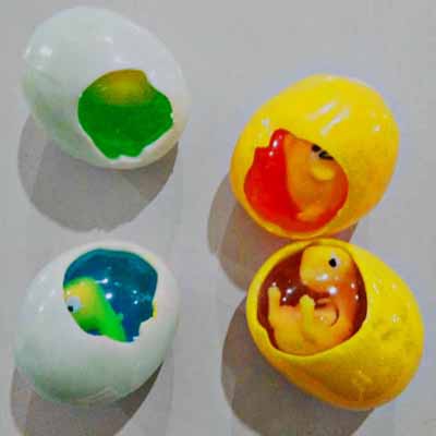 Gudetama squishy trứng bóp trút giận 2 lớp khủng long