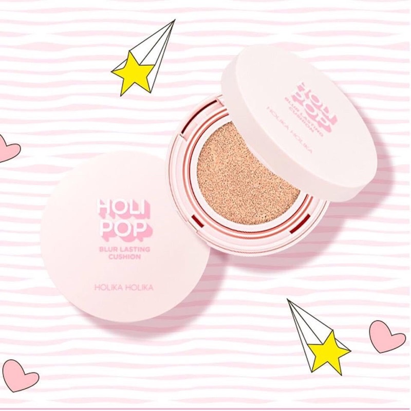 Phấn nước Holika Holika Holi Pop Blur Lasting Cushion, chống nắng SPF50+ PA+++ | BigBuy360 - bigbuy360.vn