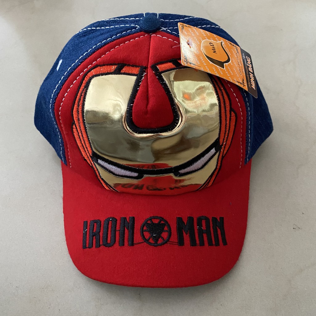 Mũ lưỡi trai jean IRON MAN cho bé trai 2-6 tuổi