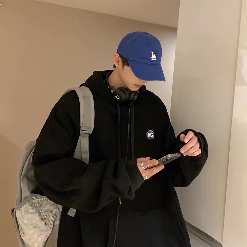 Áo Khoác Hoodie Dáng Rộng Phong Cách Retro Mỹ Thời Trang Xuân Thu Cho Nam Và Nữ M-8Xl