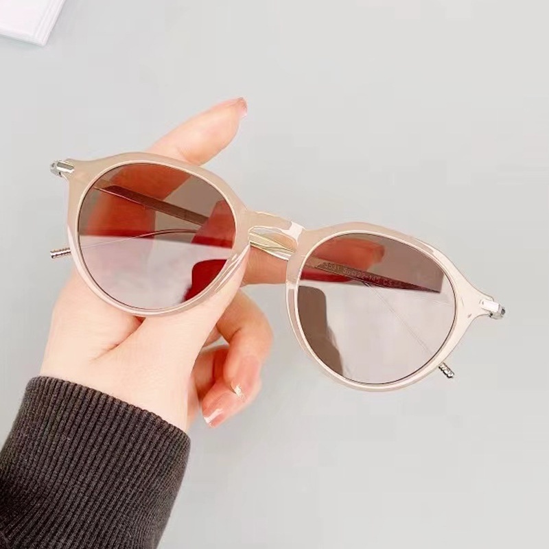 Mắt Kính Chống Nắng Gọng Tròn Nhỏ Nhiều Màu Sắc Phong Cách Hàn Quốc Thời Trang