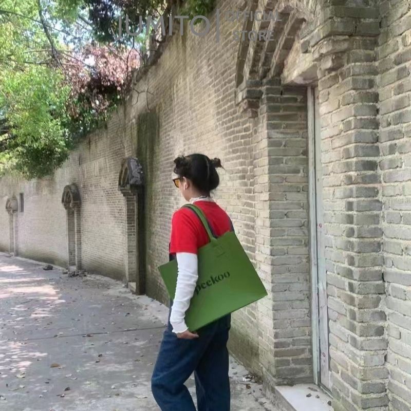 Túi xách nữ cầm tay chất dạ Pee.koo 2 size màu hot trend 2022 JUMITO T3.006.30X25