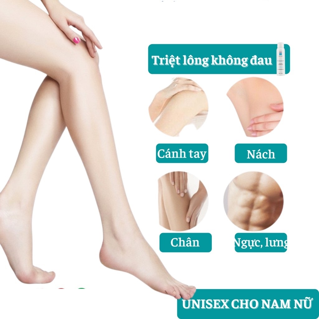 Chai xịt kem tẩy lông nách, tay, chân Detvfo 150ml tạo bọt tẩy lông hiệu quả không đau rát