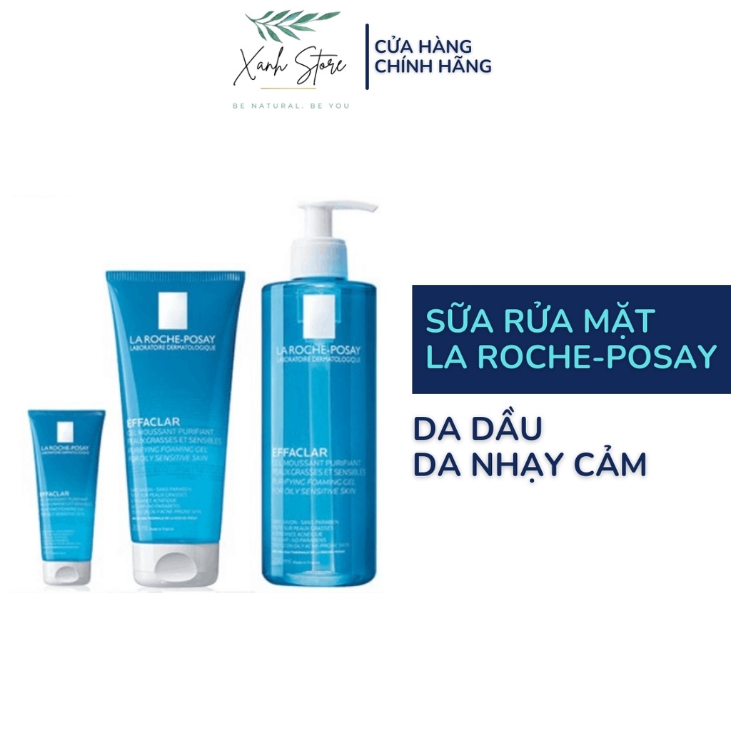 Sữa Rửa Mặt La Roche-Posay 2 Size Dành Cho Da Dầu, Da Nhạy Cảm Chai 50ml-200ml-400ml