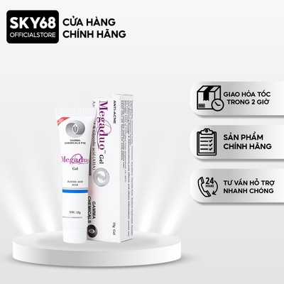 Gel Giảm Mụn Ẩn Và Thâm Gamma Megaduo Gel 15g - Bản thường AHA