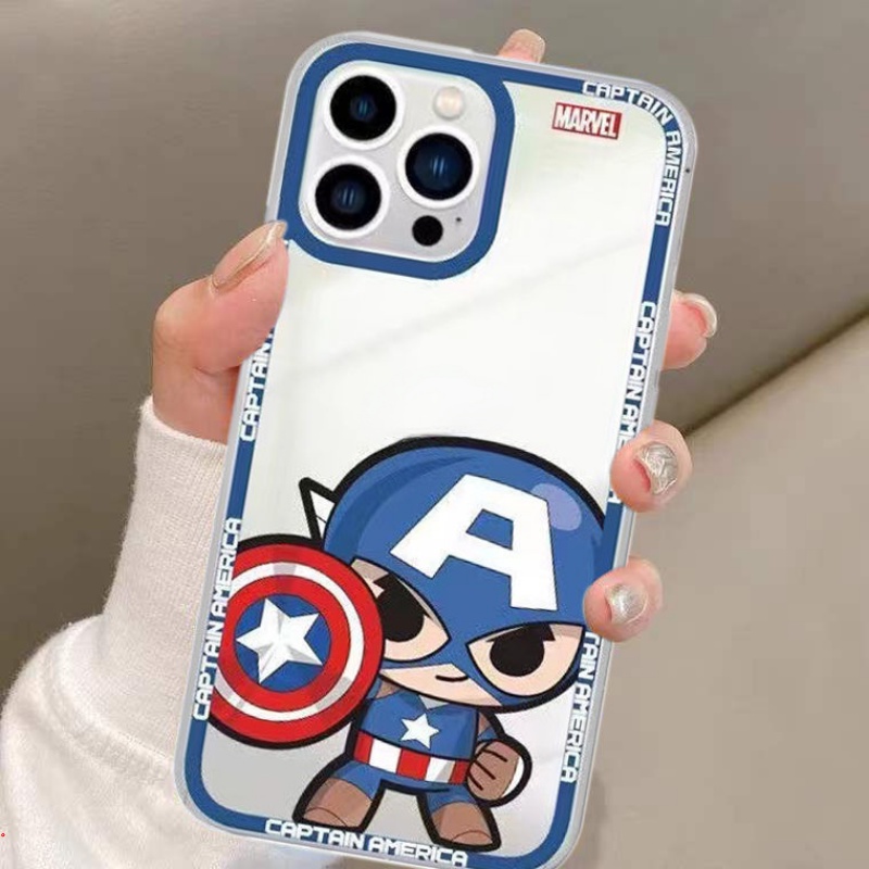 Ốp Điện Thoại Silicon Họa Tiết Iron Man Dễ Thương Chống Rơi Cho iPhone 13 12 11 Pro Max 6 7 8 Plus X XR XS Max Lưng